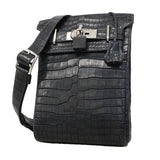 【6fa0018-e-g】エルメス ボディバッグ ケリーアッカドPM ポロサス ブラック シルバー金具 W刻印【中古】メンズ
