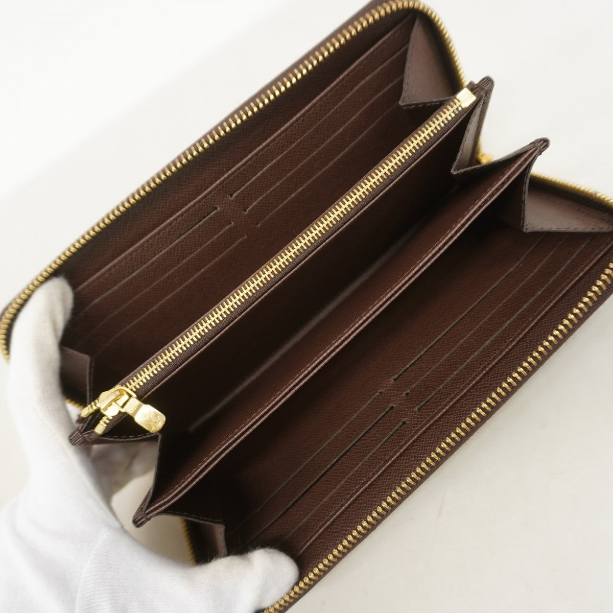 【6fa0028】ルイヴィトン 長財布 ダミエ ジッピーウォレット N41661 エベヌ【中古】メンズ レディース ユニセックス