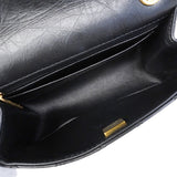 【6fa0029】シャネル ショルダーバッグ マトラッセ Wチェーン 2.55 カーフスキン ブラック ゴールド金具【中古】レディース