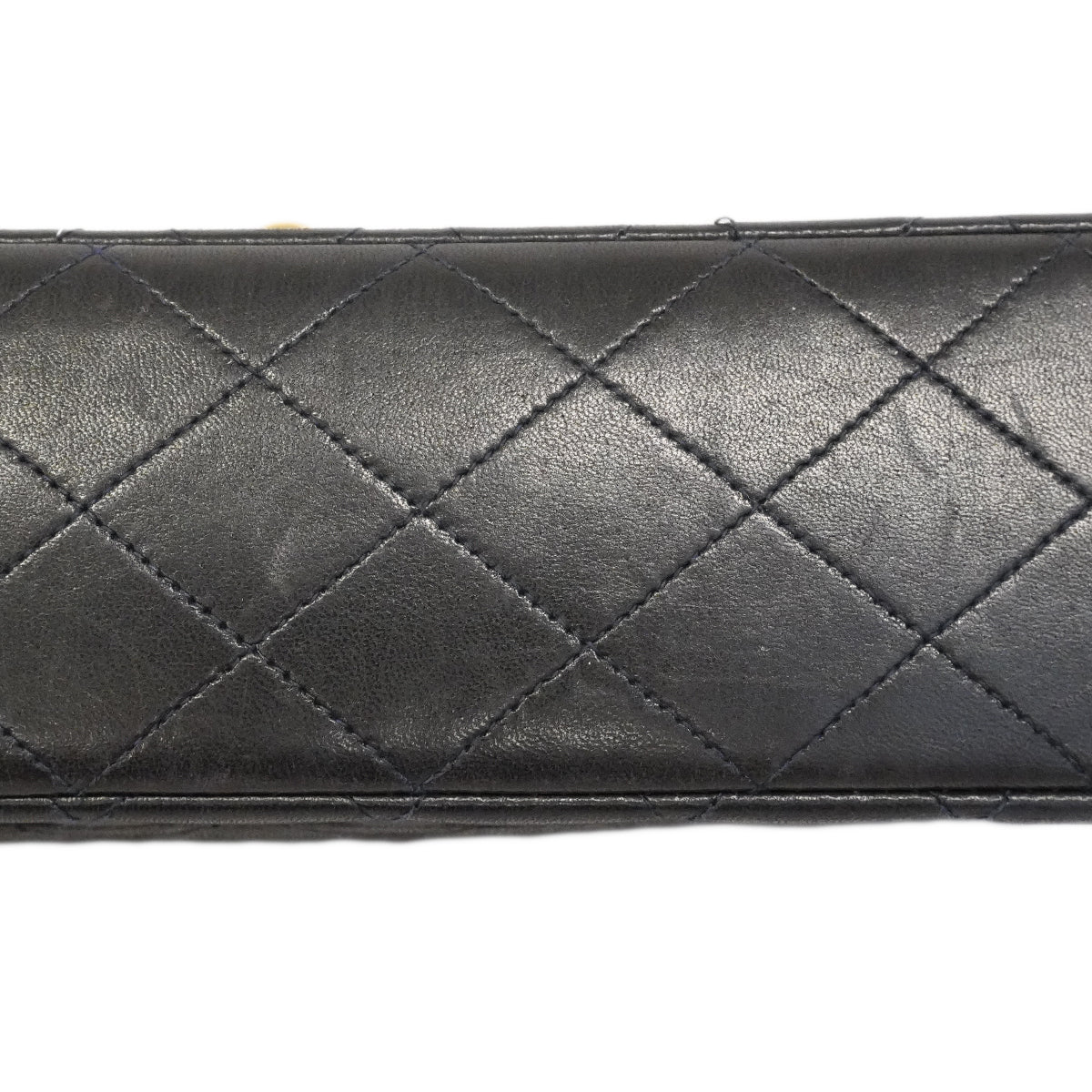 【6fa0030】シャネル ショルダーバッグ マトラッセ Wフラップ Wチェーン ラムスキン ブラック ゴールド金具【中古】レディース