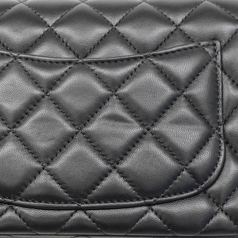 【6fa0031】シャネル ショルダーバッグ ミニマトラッセ チェーンショルダー ラムスキン ブラック シャンパンゴールド金具【中古】レディース