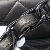 【6fa0033-h】シャネル ショルダーバッグ マトラッセ チェーンショルダー ラムスキン ブラック ゴールド金具【中古】レディース