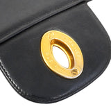 【6fa0035-h】シャネル ショルダーバッグ デカマトラッセ Wチェーン ラムスキン ブラック ゴールド金具【中古】レディース