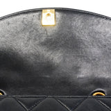 【6fa0036-h】シャネル ショルダーバッグ ダイアナ チェーンショルダー ラムスキン ブラック ゴールド金具【中古】レディース
