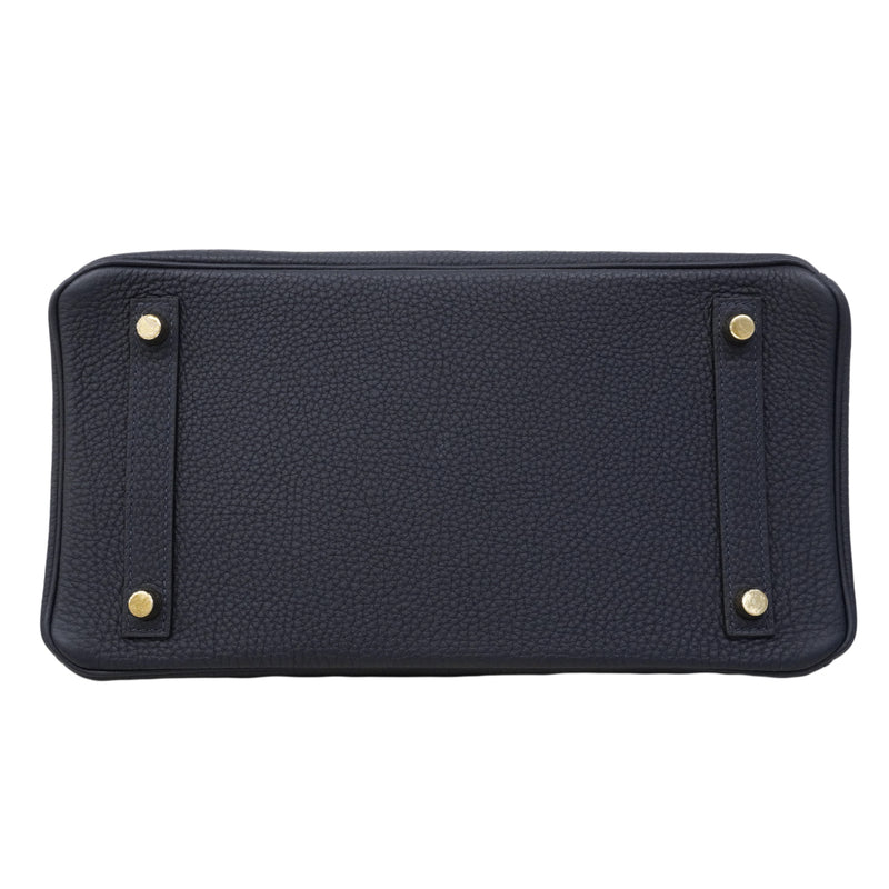 【6fa0037-g】エルメス ハンドバッグ バーキン30 トゴ ブルーニュイ ゴールド金具 X刻印【中古】レディース