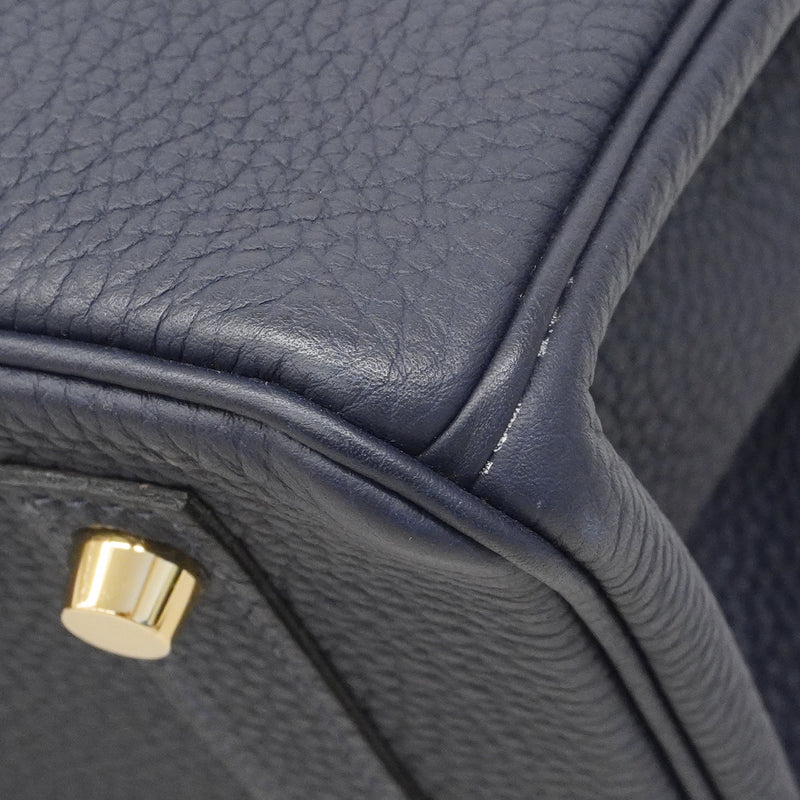 【6fa0037-g】エルメス ハンドバッグ バーキン30 トゴ ブルーニュイ ゴールド金具 X刻印【中古】レディース
