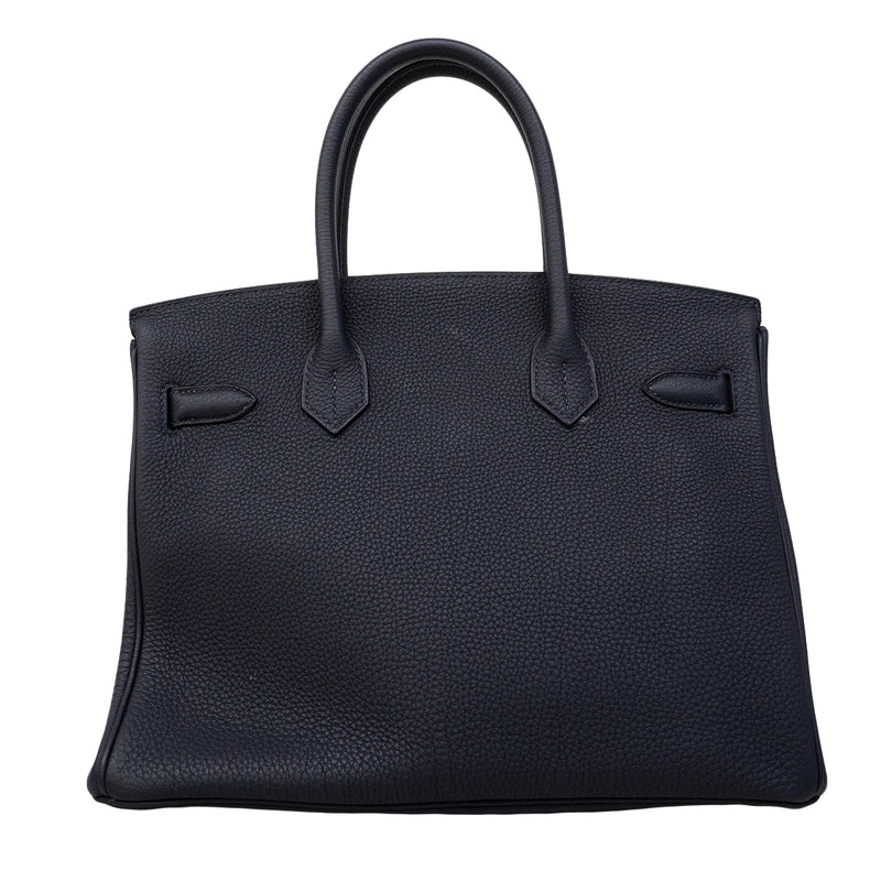 【6fa0037-g】エルメス ハンドバッグ バーキン30 トゴ ブルーニュイ ゴールド金具 X刻印【中古】レディース