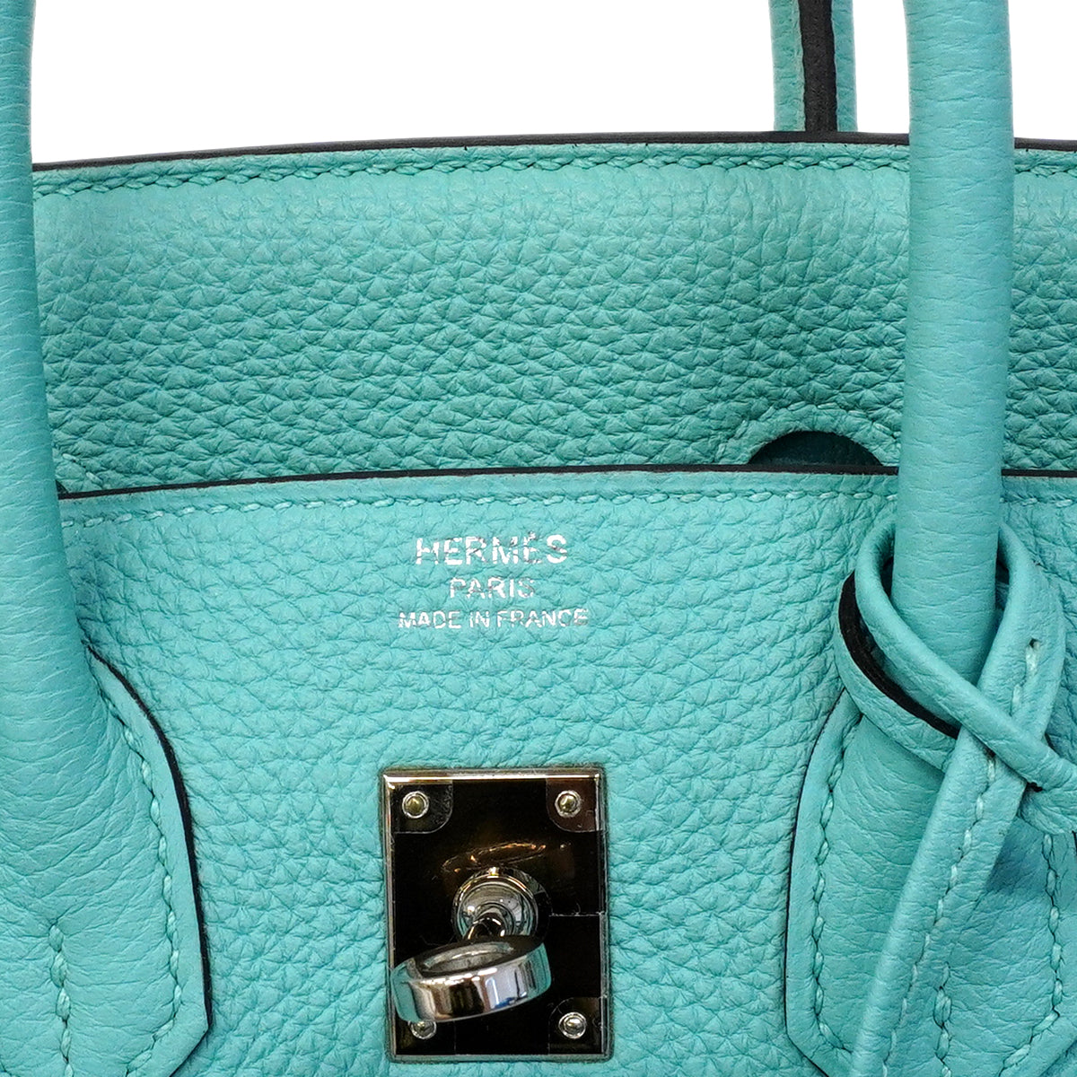 【6fa0038-g】エルメス ハンドバッグ バーキン25 トゴ ブルーアトール シルバー金具 T刻印【中古】レディース