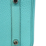 【6fa0038-g】エルメス ハンドバッグ バーキン25 トゴ ブルーアトール シルバー金具 T刻印【中古】レディース