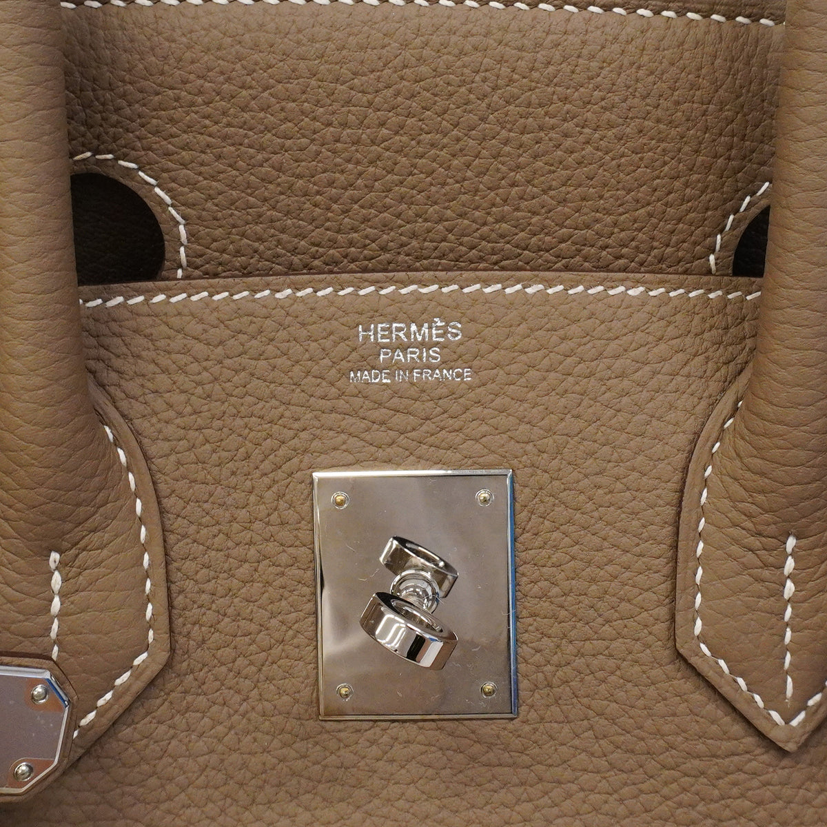 【6fa0039-g】エルメス ハンドバッグ バーキン30 トリヨンクレマンス エトゥープ シルバー金具 D刻印【中古】レディース