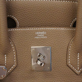 【6fa0039-g】エルメス ハンドバッグ バーキン30 トリヨンクレマンス エトゥープ シルバー金具 D刻印【中古】レディース