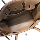 【6fa0039-g】エルメス ハンドバッグ バーキン30 トリヨンクレマンス エトゥープ シルバー金具 D刻印【中古】レディース