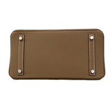 【6fa0039-g】エルメス ハンドバッグ バーキン30 トリヨンクレマンス エトゥープ シルバー金具 D刻印【中古】レディース