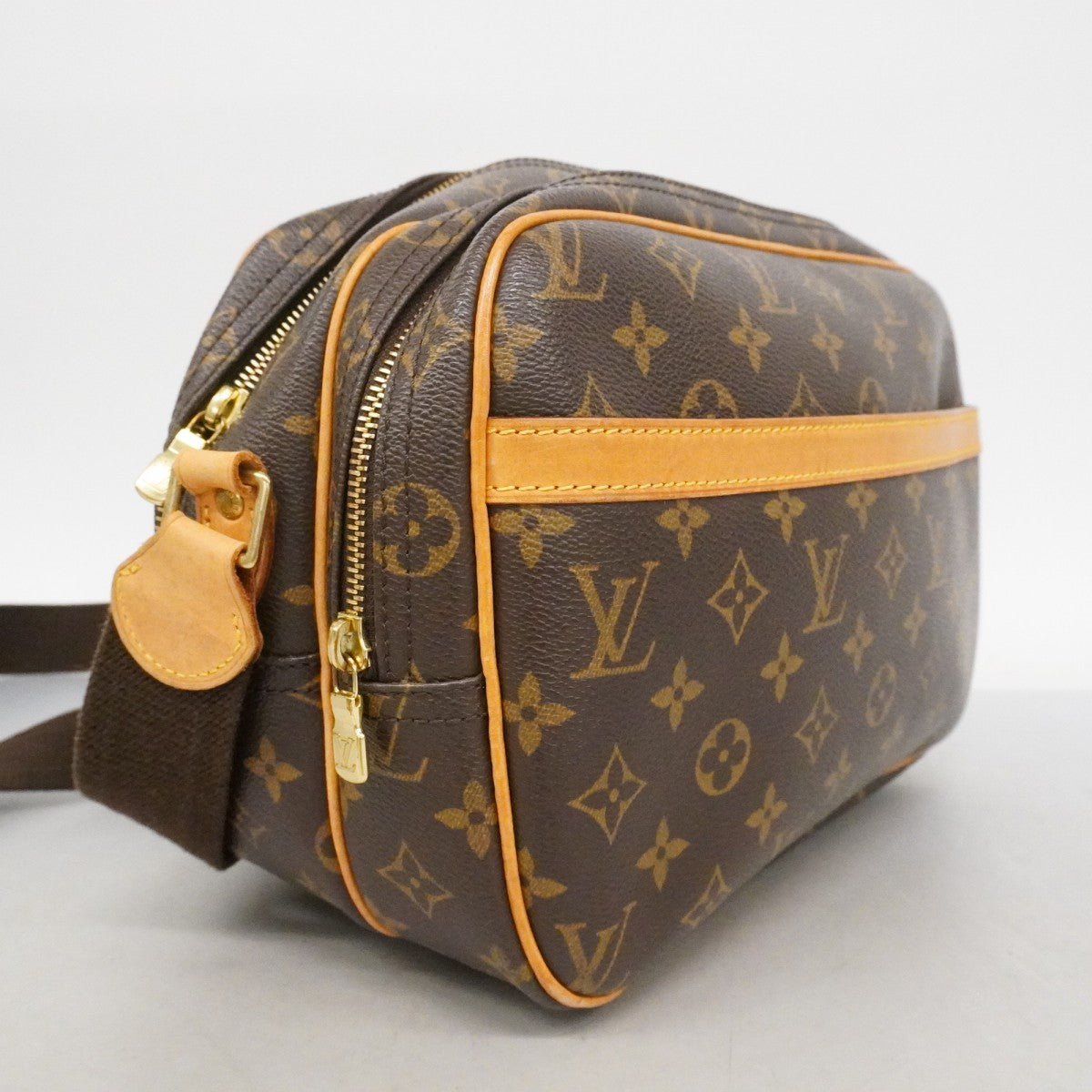 【6fa0044】ルイヴィトン ショルダーバッグ モノグラム リポーターPM M45254 ブラウン【中古】レディース