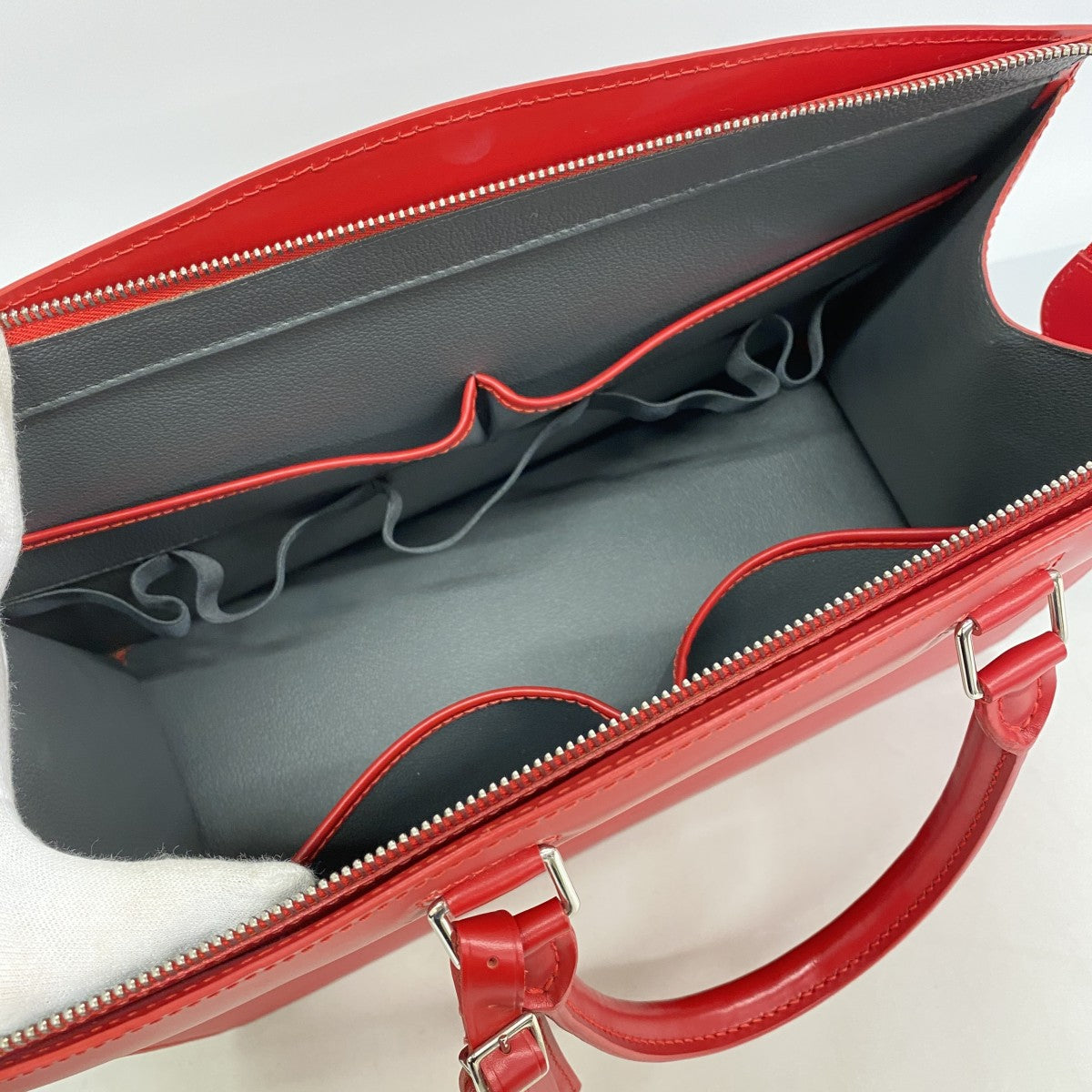 【6fa0051-k】ルイヴィトン ビジネスバッグ エピ リヴィエラ M48187 カスティリアンレッド【中古】メンズ
