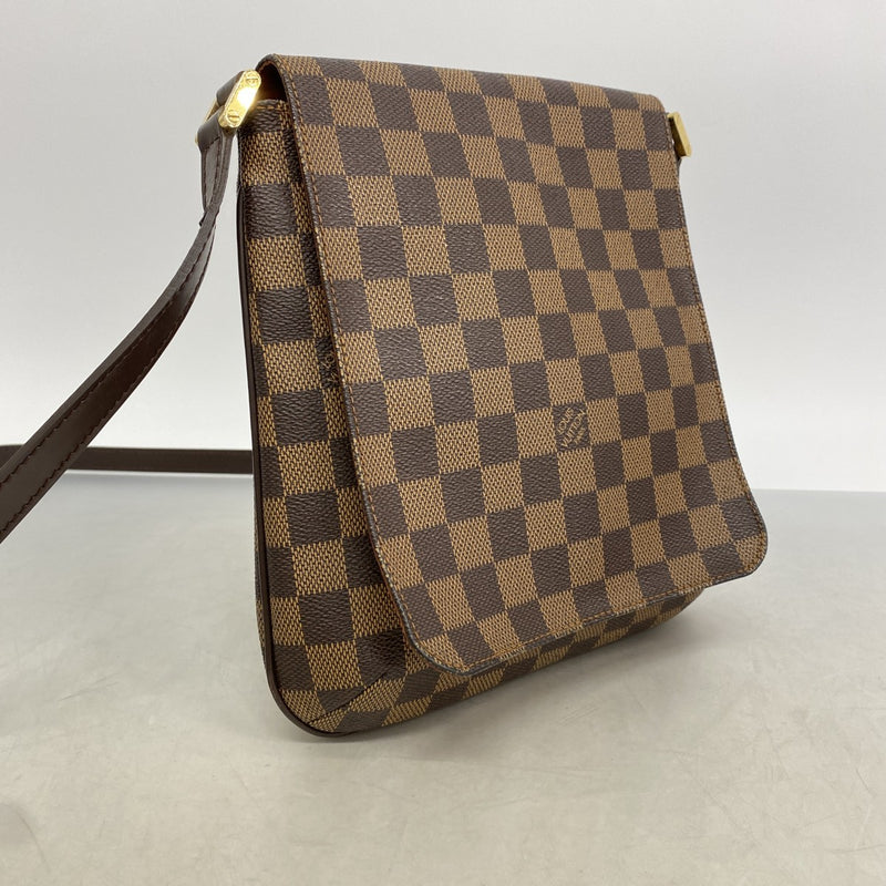 【6fa0054-k】ルイヴィトン ショルダーバッグ ダミエ ミュゼットサルサロングストラップ N51300 エベヌ【中古】レディース