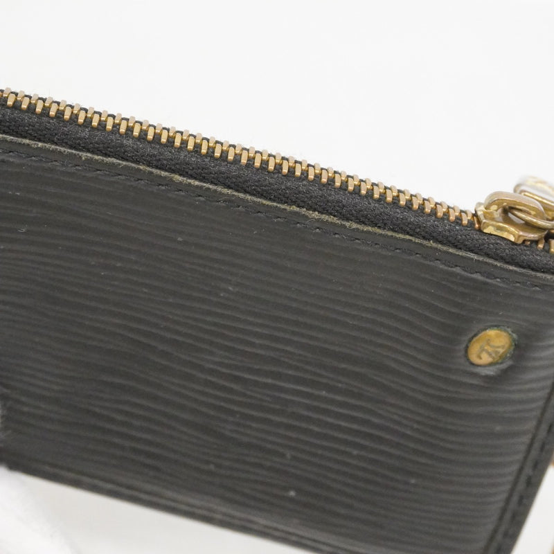 【6fa0064】ルイヴィトン コインケース エピ ポシェットクレ M63802 ノワール【中古】メンズ レディース ユニセックス