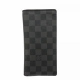 【6fa0066】ルイヴィトン 長札入れ ダミエ・グラフィット ポルトフォイユ ロン N62227 グレー ブラック【中古】メンズ