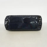 【6fa0071-k】シャネル チェーントート マトラッセ パテントレザー ネイビー シルバー金具【中古】レディース