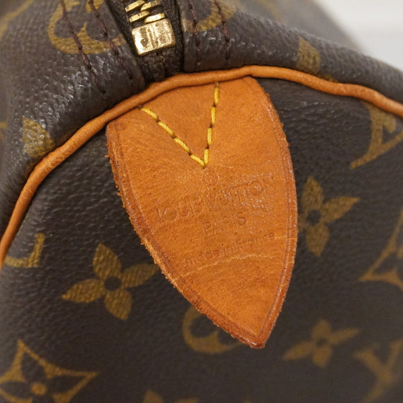 【6fa0084】ルイヴィトン ハンドバッグ モノグラム スピーディ35 M41107 ブラウン【中古】レディース