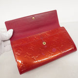 【6fa0109】ルイヴィトン 長財布 ヴェルニ ポルトフォイユ サラ M93530 ポムダムール【中古】レディース