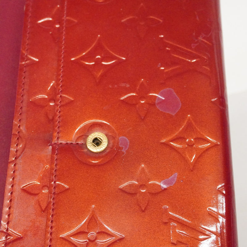 【6fa0109】ルイヴィトン 長財布 ヴェルニ ポルトフォイユ サラ M93530 ポムダムール【中古】レディース