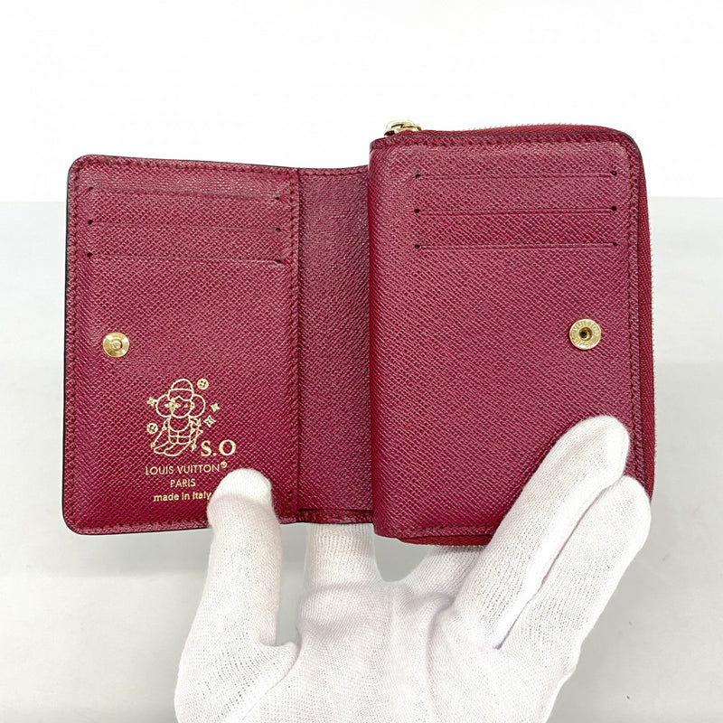 【6fa0118-k】ルイヴィトン 財布 モノグラム ポルトフォイユルー M82377 フューシャ【中古】レディース