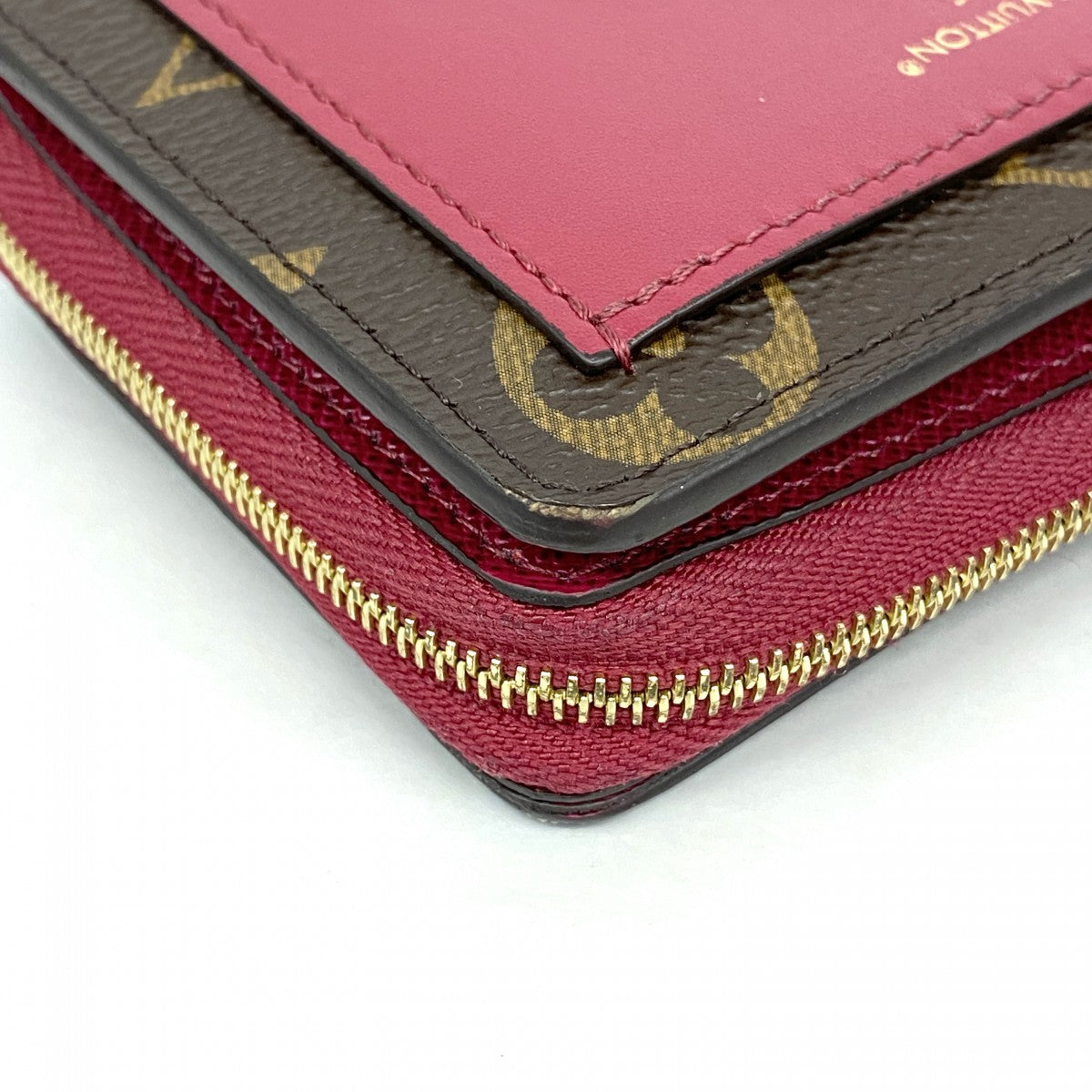 【6fa0118-k】ルイヴィトン 財布 モノグラム ポルトフォイユルー M82377 フューシャ【中古】レディース