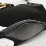 【6fa0124-k】グッチ ハンドバッグ ジャッキー 001 4060 スウェード ブラック ゴールド金具【中古】レディース