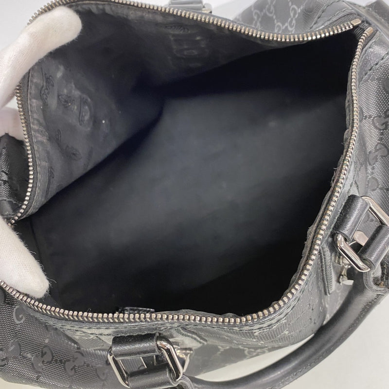 【6fa0133-k】グッチ ハンドバッグ GGインプリメ 229853 PVC ブラック シルバー金具【中古】レディース