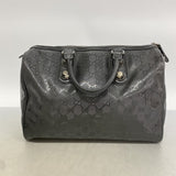 【6fa0133-k】グッチ ハンドバッグ GGインプリメ 229853 PVC ブラック シルバー金具【中古】レディース