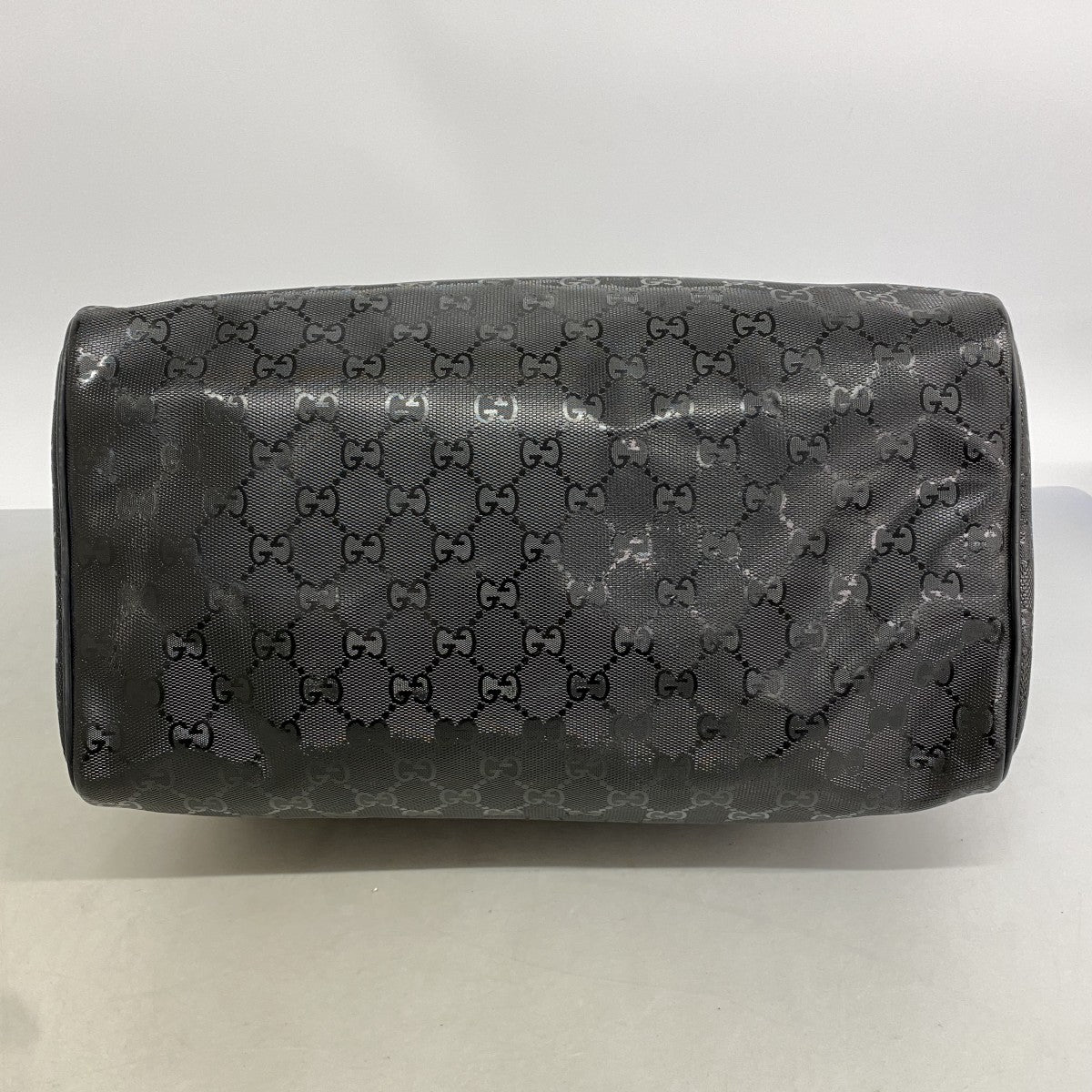 【6fa0133-k】グッチ ハンドバッグ GGインプリメ 229853 PVC ブラック シルバー金具【中古】レディース