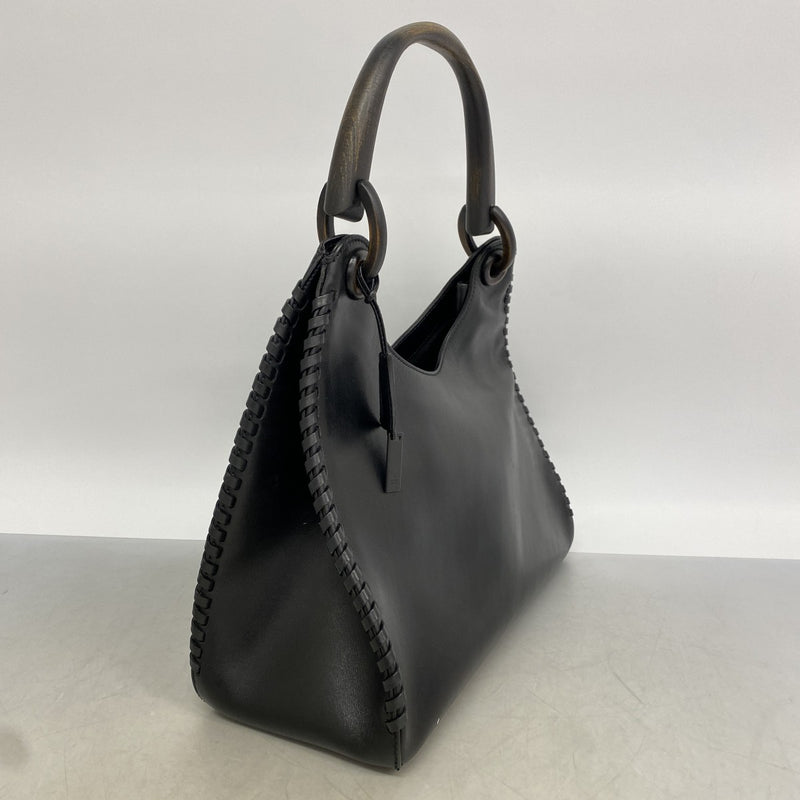 【6fa0134-k】グッチ ハンドバッグ 106236 レザー ブラック シルバー金具【中古】レディース