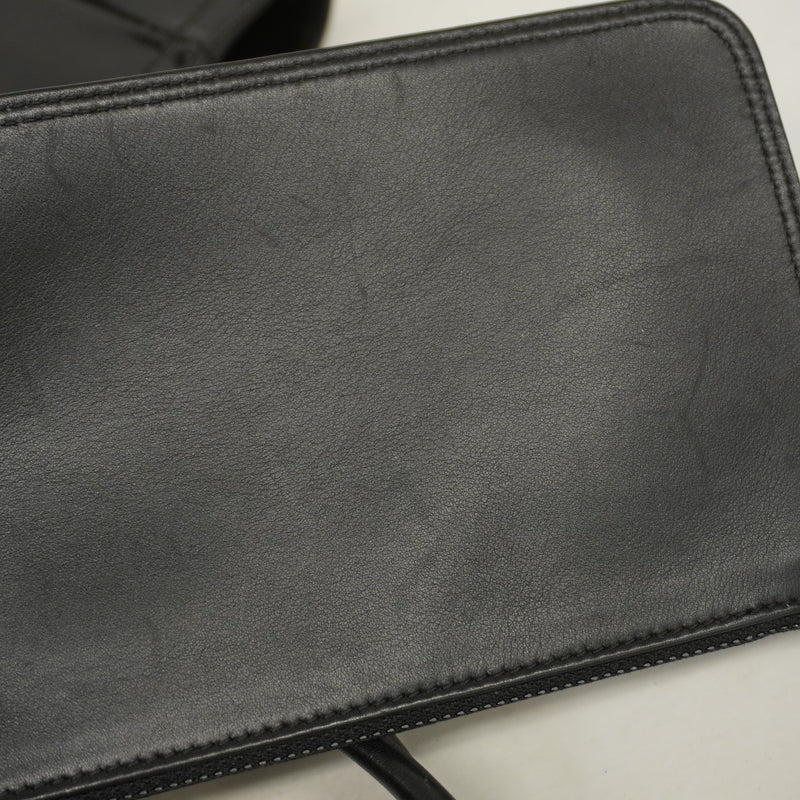 【6fa0159】シャネル トートバッグ パリビアリッツ ハラコ ブラック シルバー金具【中古】レディース