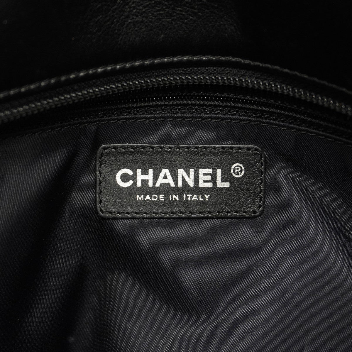 【6fa0159】シャネル トートバッグ パリビアリッツ ハラコ ブラック シルバー金具【中古】レディース