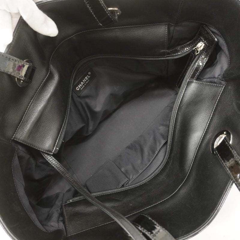 【6fa0159】シャネル トートバッグ パリビアリッツ ハラコ ブラック シルバー金具【中古】レディース