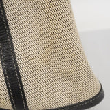【6fa0169】エルメス トートバッグ ガーデンパーティPM トワルアッシュ ブラック シルバー金具 □H刻印【中古】レディース