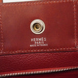 【6fa0170】エルメス ハンドバッグ フールトゥPM トワルアッシュ レザー ボルドー シルバー金具 □F刻印【中古】レディース