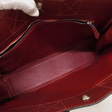 【6fa0170】エルメス ハンドバッグ フールトゥPM トワルアッシュ レザー ボルドー シルバー金具 □F刻印【中古】レディース