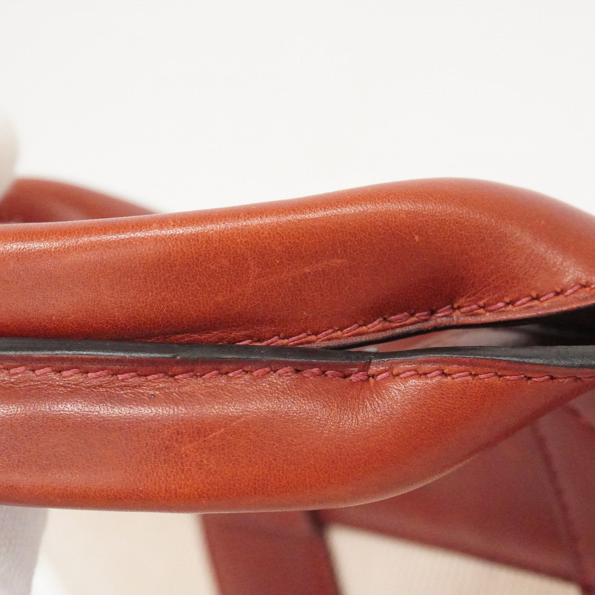 【6fa0170】エルメス ハンドバッグ フールトゥPM トワルアッシュ レザー ボルドー シルバー金具 □F刻印【中古】レディース
