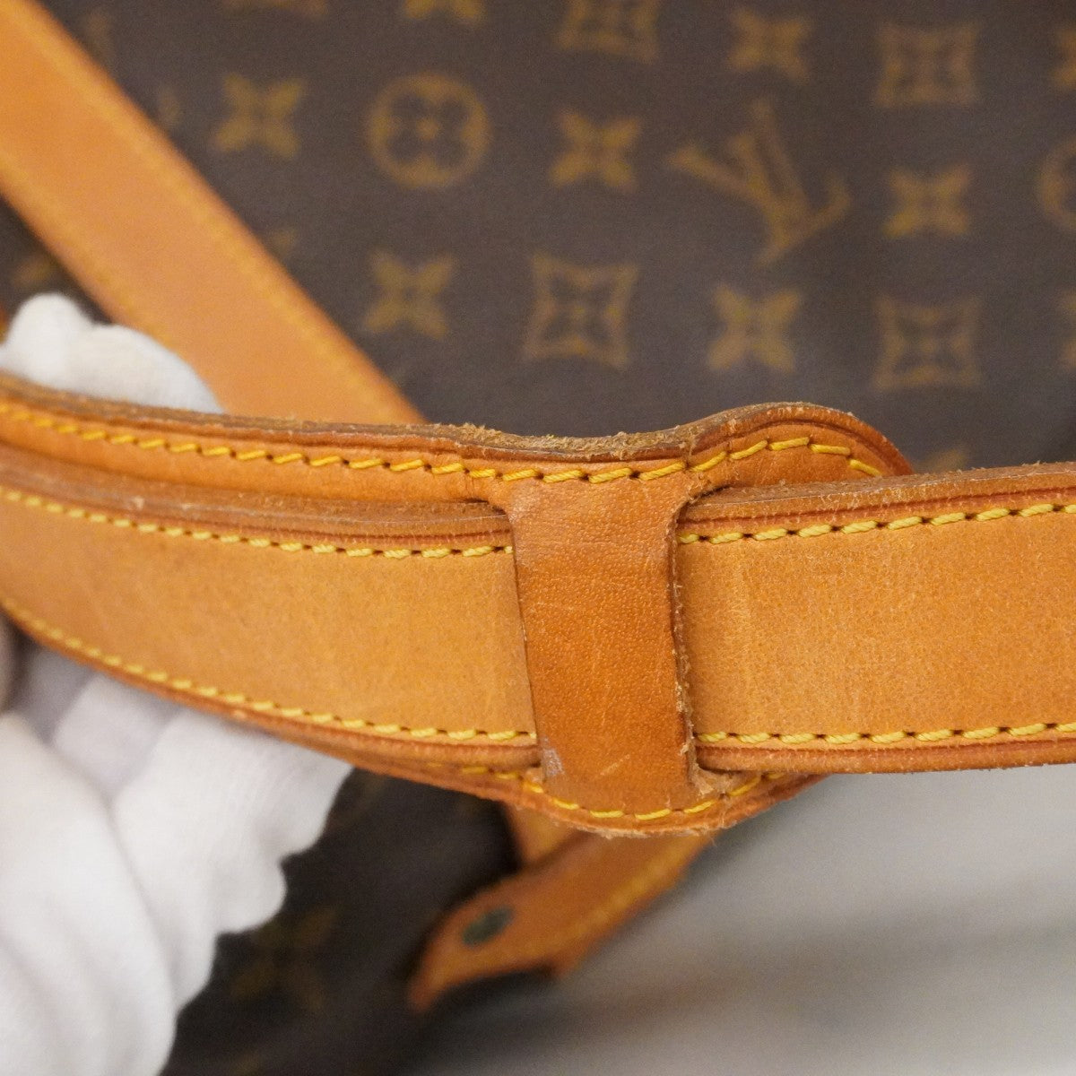 【6fa0173】ルイヴィトン ショルダーバッグ モノグラム ソミュール43 M42252 ブラウン【中古】レディース