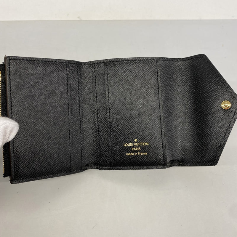 【6fa0181-k】ルイヴィトン 三つ折り財布 モノグラム・リバース ポルトフォイユゾエ M80725 ブラウン【中古】レディース