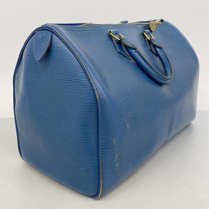 【6fa0185-k】ルイヴィトン ハンドバッグ エピ スピーディ35 M42995 トレドブルー【中古】レディース