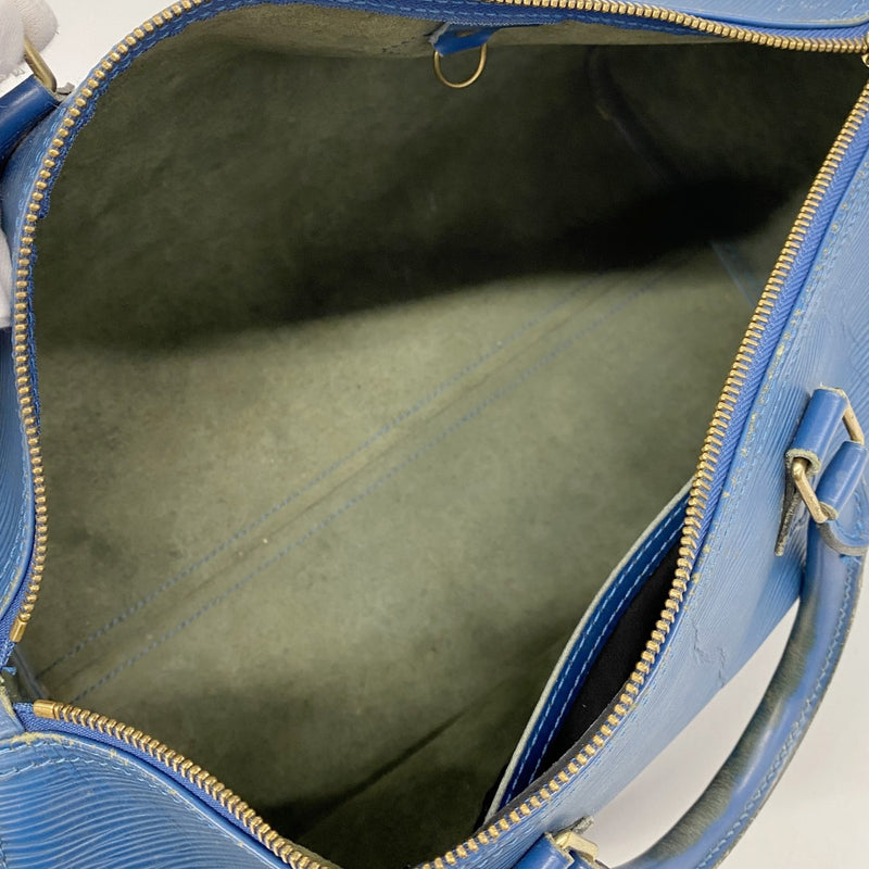 【6fa0185-k】ルイヴィトン ハンドバッグ エピ スピーディ35 M42995 トレドブルー【中古】レディース