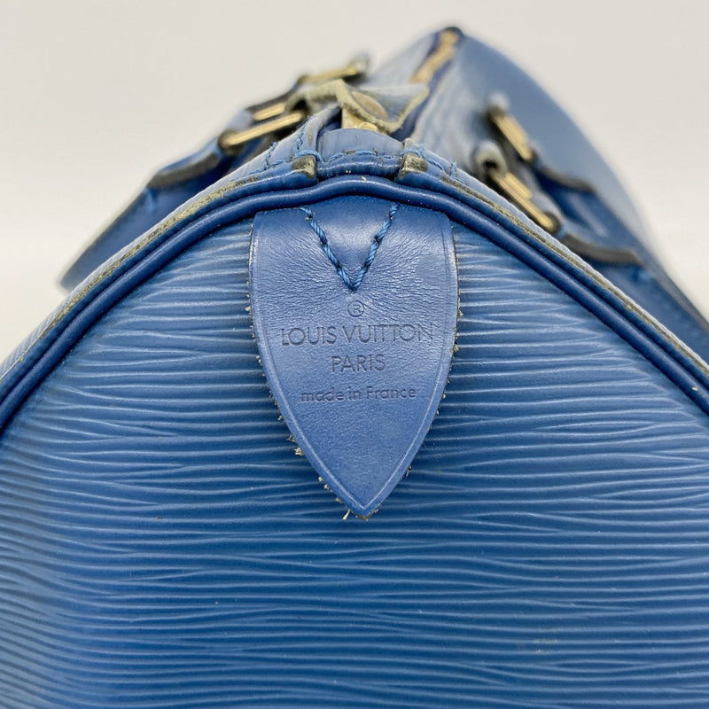 【6fa0185-k】ルイヴィトン ハンドバッグ エピ スピーディ35 M42995 トレドブルー【中古】レディース