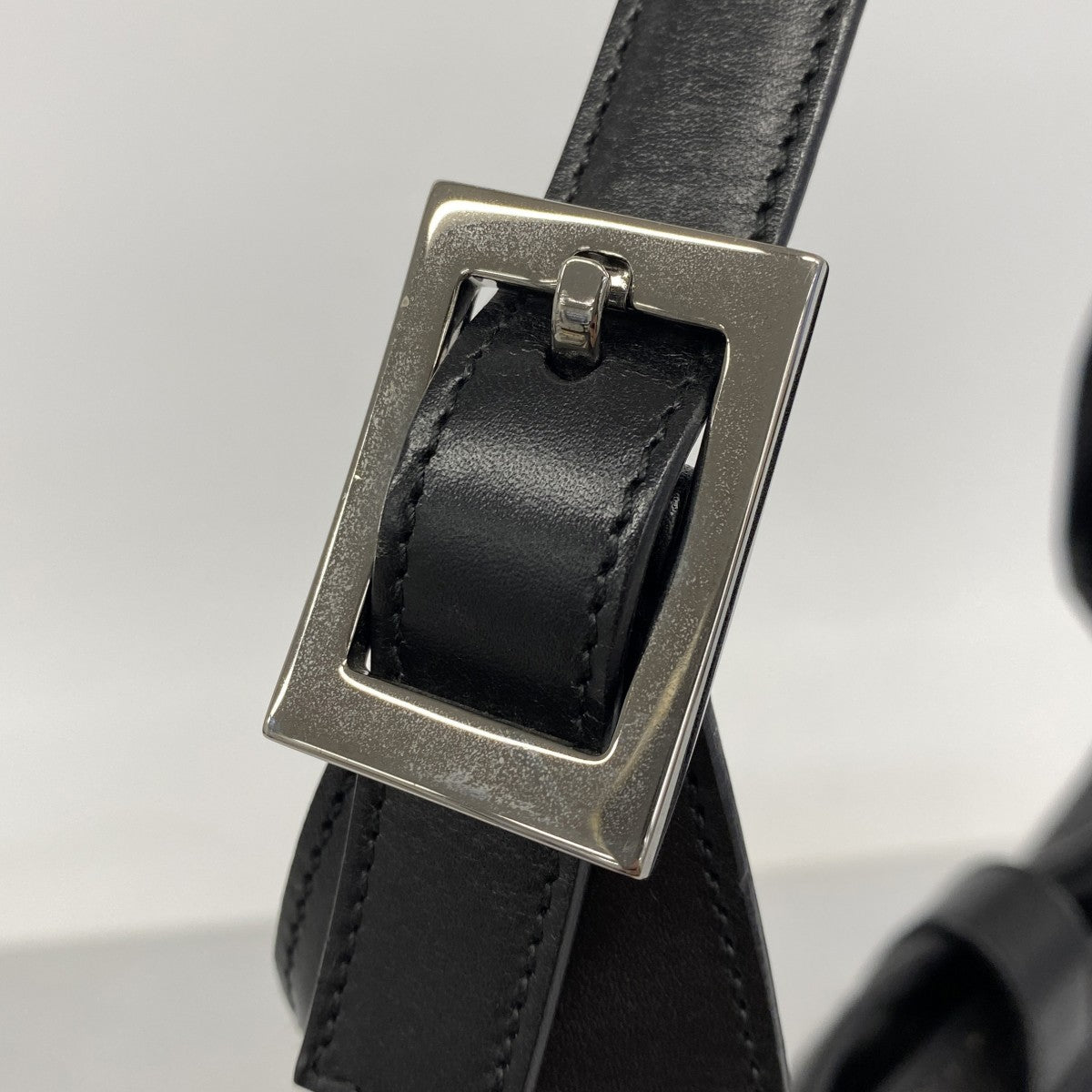 【6fa0187-k】グッチ ハンドバッグ ジャッキー 00963 デニム ブラック シルバー金具【中古】レディース