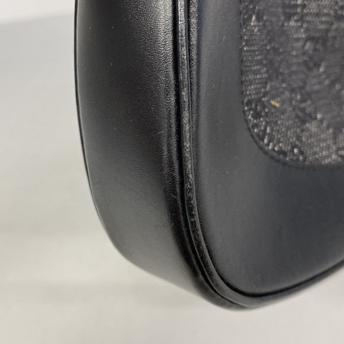【6fa0187-k】グッチ ハンドバッグ ジャッキー 00963 デニム ブラック シルバー金具【中古】レディース