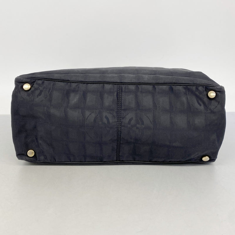 【6fa0190-k】シャネル トートバッグ ニュートラベル ナイロン ブラック ゴールド金具【中古】レディース