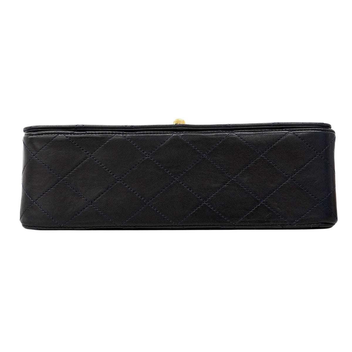 【6fa0197-k】シャネル ショルダーバッグ マトラッセ チェーンショルダー ラムスキン ネイビー ゴールド金具【中古】レディース