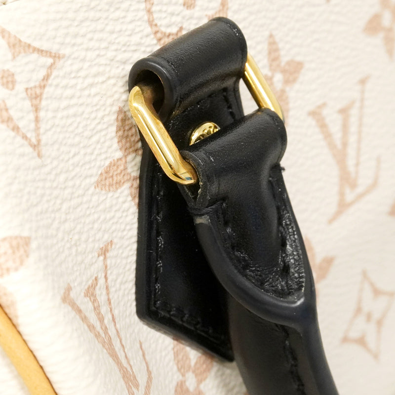 【6fa0201】ルイヴィトン ハンドバッグ モノグラム・デュンヌ スピーディバンドリエール20 M46906 ベージュ ブラック 2wayバッグ【中古】レディース